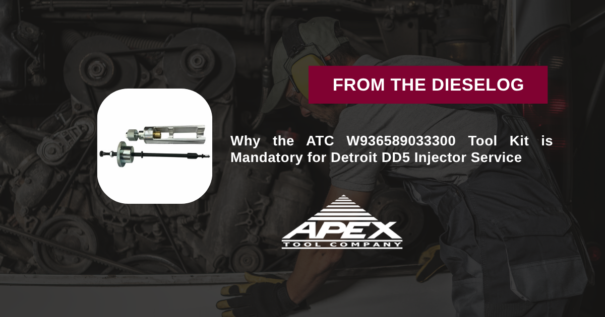 ATC W936589033300 Detroit Diesel DD5 Injector Heat Protection Sleeve Tool Kit Assembly